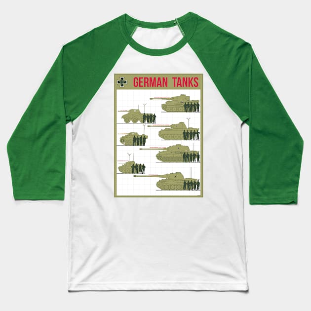 German Tanks Baseball T-Shirt by FAawRay